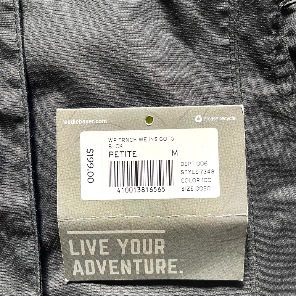 Eddie Bauer Black Trench Coat - Picture 11 of 11